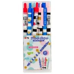 Długopisy automatyczne Dots&Stripes ABP46471 M&G 0,5 mm niebieski wkład