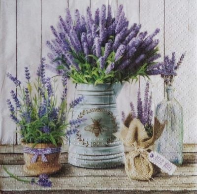 Serwetki Lavender in Bucket mix bibuła [mm:] 330x330 Paw (SDL122500)